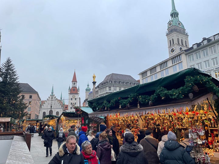 pictures from different christmas market stalls