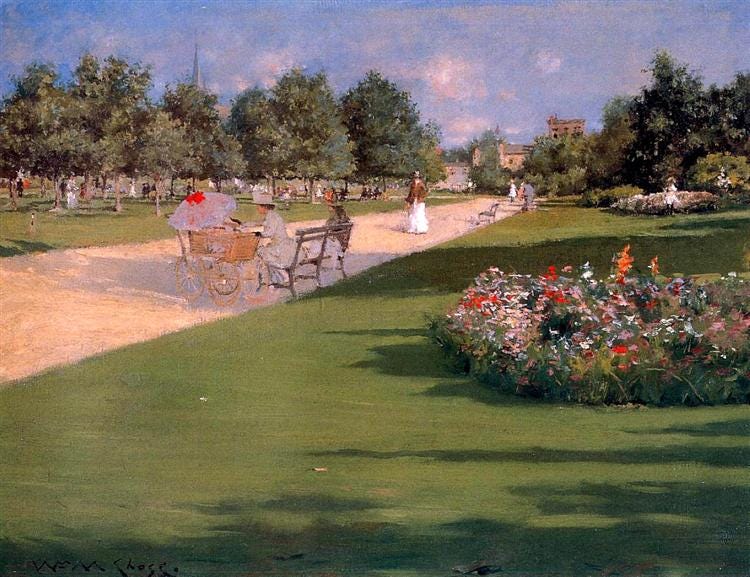 Tompkins Park, Brooklyn, 1887 - William Merritt Chase