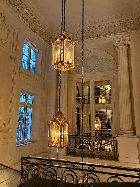 The elegant halls of the Hôtel de Crillon today.