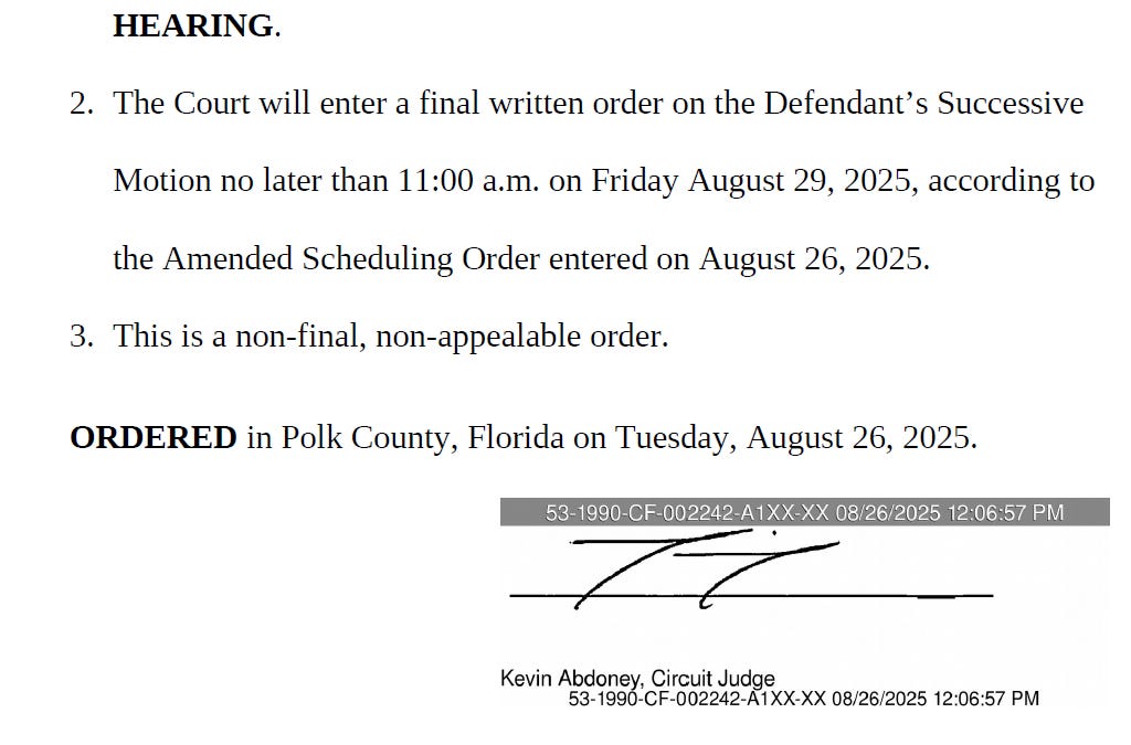 PITTMAN WARRANT: Evidentiary hearing denied