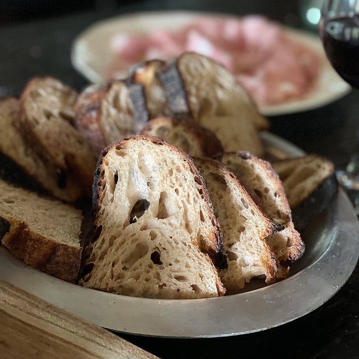 Two loaves of sourdough bread.
