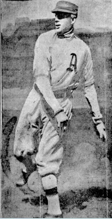 Carroll Brown in Philadelphia Athletics uniform.