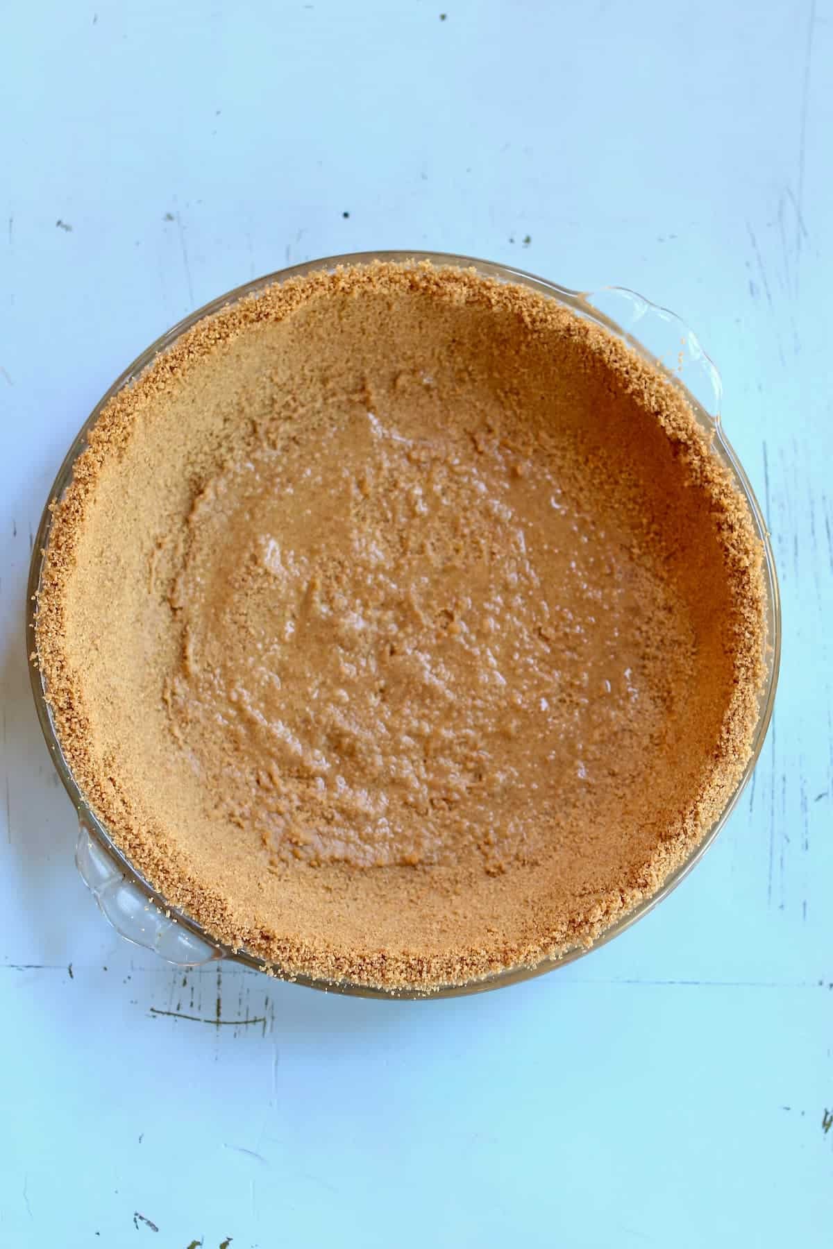 a graham cracker pie shell.