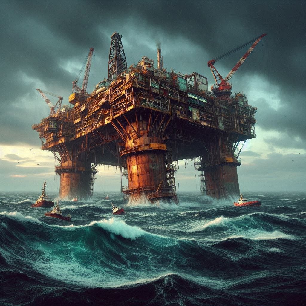 1980 North Sea platform capsizes off coast of Scotland