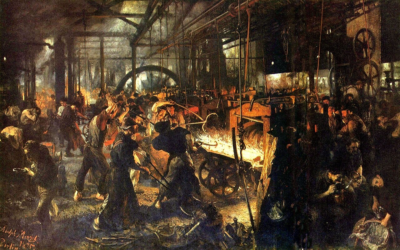 Adolph Menzel, The Iron Rolling Mill, 1875 Adolph Menzel, The Iron Rolling Mill, 1875