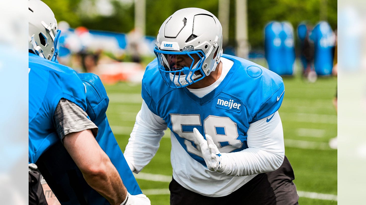 Penei Sewell looking healthy at Detroit Lions OTA 2026 Penei Sewell looking healthy at Detroit Lions OTA 2026