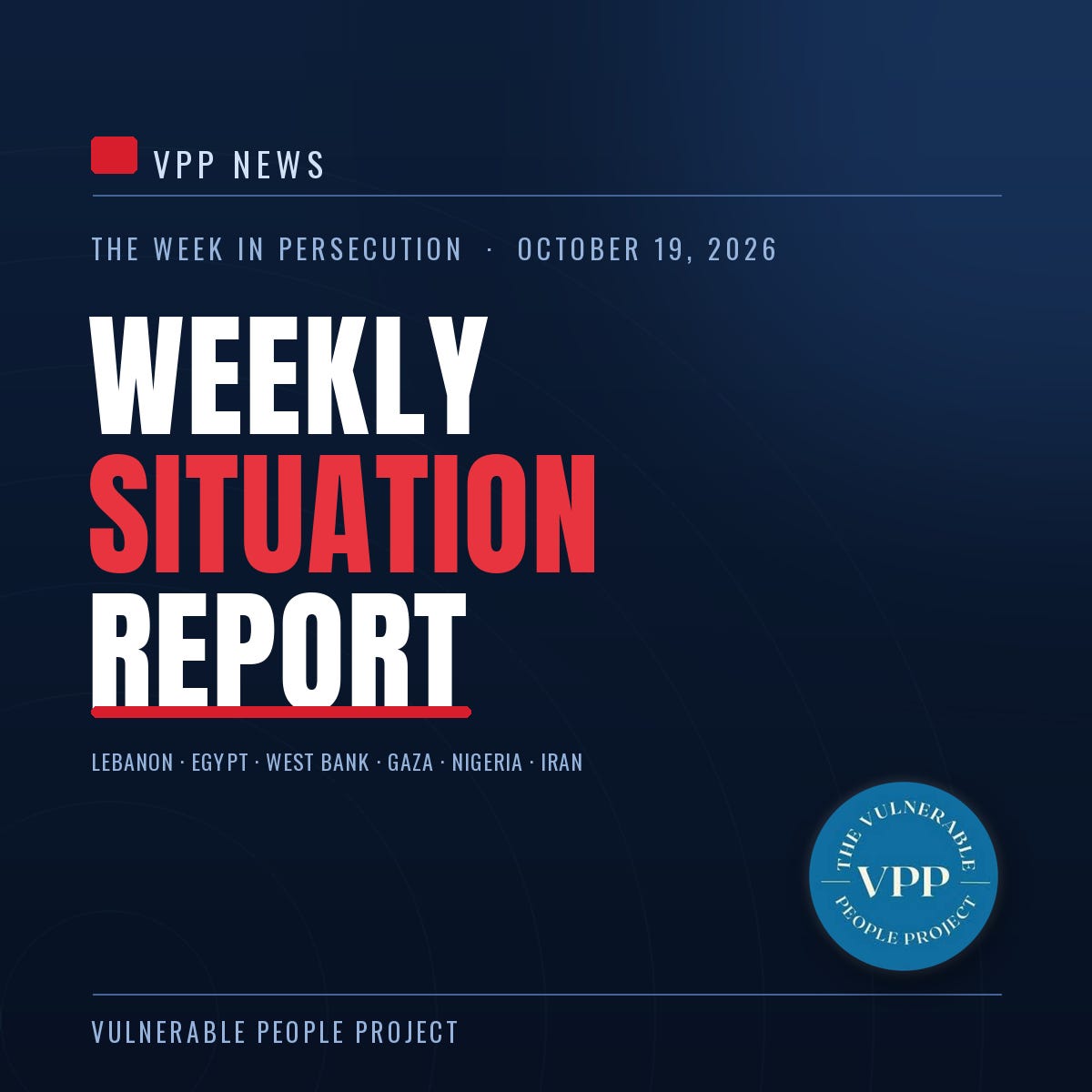 WEEKLY SITUATION REPORT