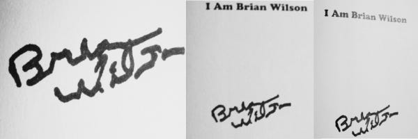 Autopen and Real Signed Copies of Brian Wilson's I Am