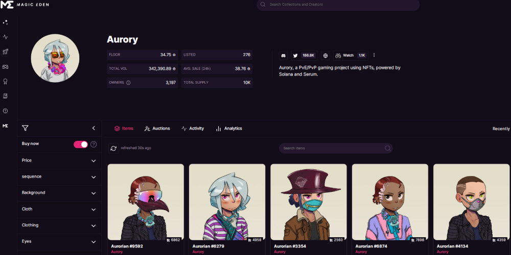 Best NFT Projects on Magic Eden: Aurory Best NFT Projects on Magic Eden: Aurory