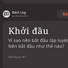 Workout #1: Khởi đầu