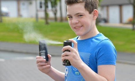 Kacper Krauze, from Cumbria, who came round from a coma after smelling his favourite Lynx deodorant.