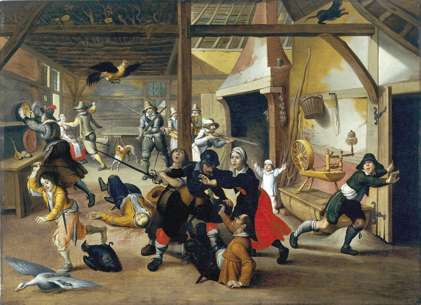 Soldiers Plundering a Farm During the Thirty Years' War (Illustration ... Soldiers Plundering a Farm During the Thirty Years' War (Illustration ...