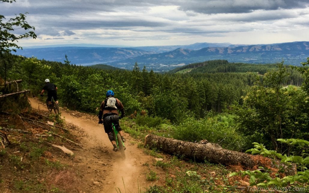 Zipping along perfect trails at Post Canyon.