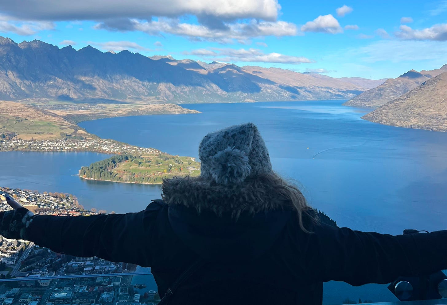 from the top of Queenstown New Zealand