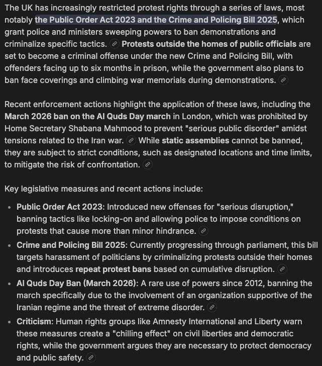 UK Protest Laws