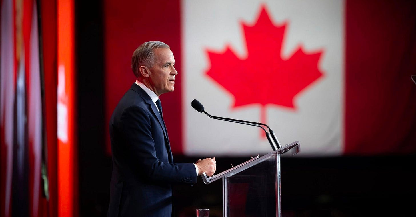 Mark Carney au Congrès national libéral de 2026.
—
Mark Carney at the 2026 Liberal National Convention.