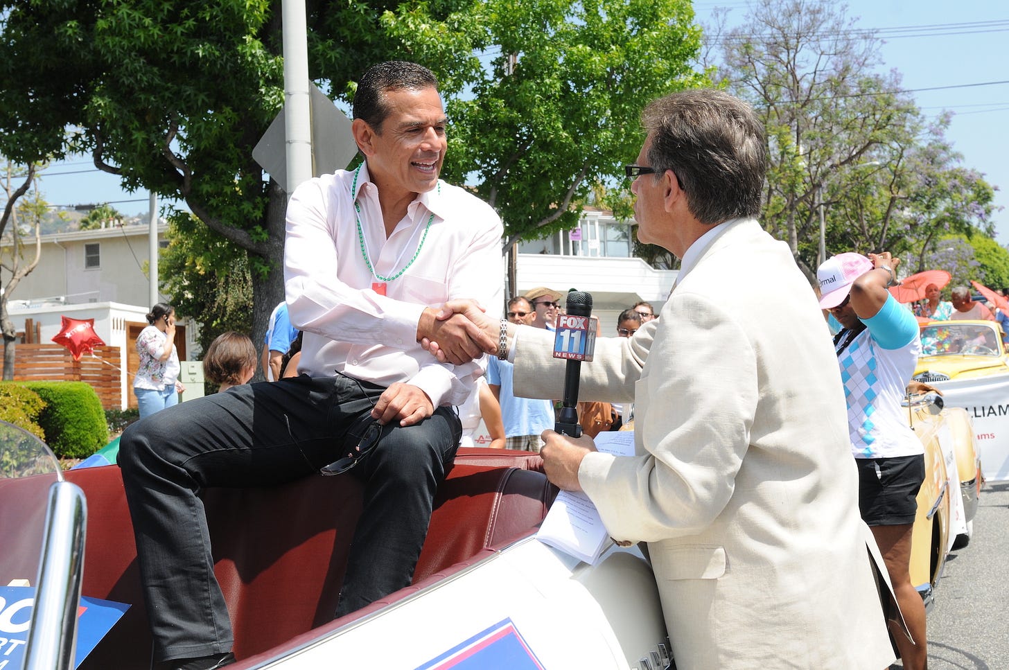 Antonio Villaraigosa at the Los Angeles Pride Parade in 2012, when he was mayor.