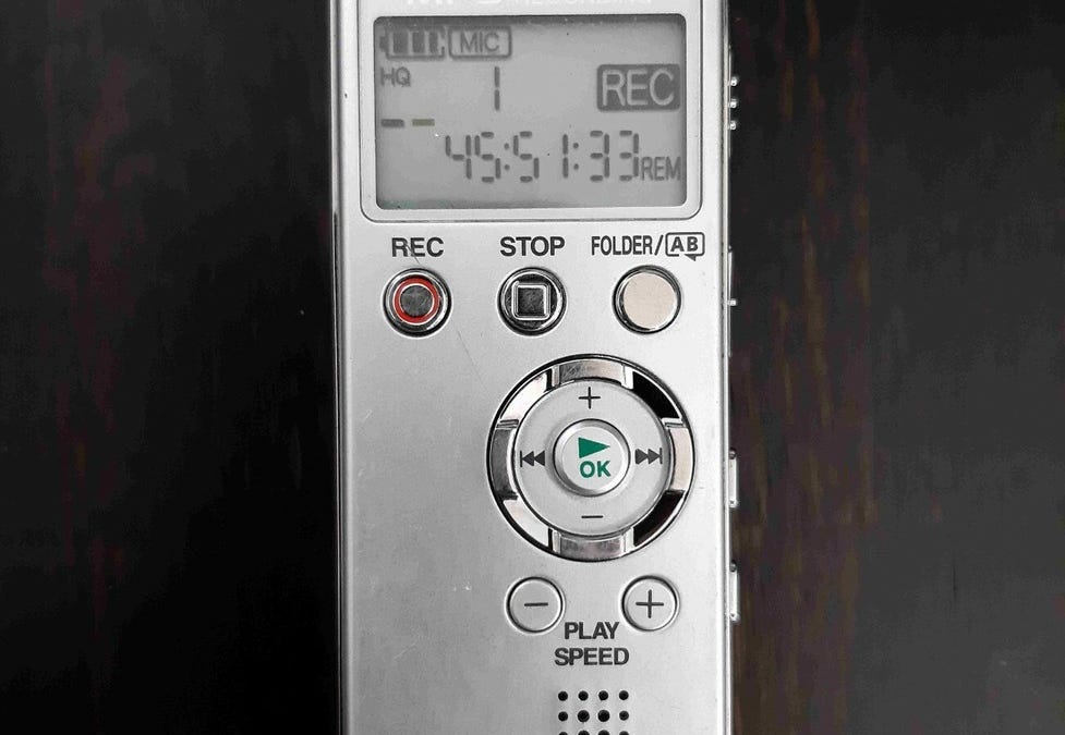 A eulogy for my trusty, ancient, lost MP3 recorder.