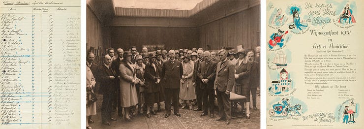 1. Lijst met aanwezigen op de ‘Eere-Maaltijd den Heer G.H. Breitner aangeboden’, 24 november 1901, collectie RKD 2. Opening van de ledententoonstelling, 11 mei 1929, op de foto o.a. burgemeester van Amsterdam Willem de Vlugt, kunstenaars Marinus van Raalte en Lizzy Ansingh, collectie RKD 3. Uitnodiging voor het Wijnoogstfeest in Arti et Amicitiae, 1951, collectie RKD 1. Lijst met aanwezigen op de ‘Eere-Maaltijd den Heer G.H. Breitner aangeboden’, 24 november 1901, collectie RKD 2. Opening van de ledententoonstelling, 11 mei 1929, op de foto o.a. burgemeester van Amsterdam Willem de Vlugt, kunstenaars Marinus van Raalte en Lizzy Ansingh, collectie RKD 3. Uitnodiging voor het Wijnoogstfeest in Arti et Amicitiae, 1951, collectie RKD
