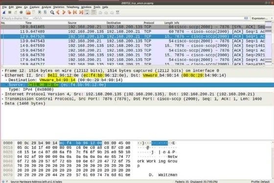 example wireshark interface 