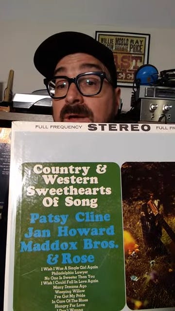 record album covers for Ponderosa, Red Sovine and Country Seeethearts