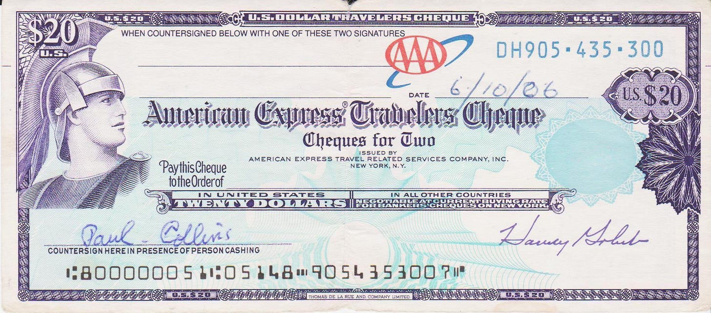 Who used to travel with traveler's cheques? : r/nostalgia