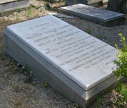 His tomb in English Cemetery at Florence