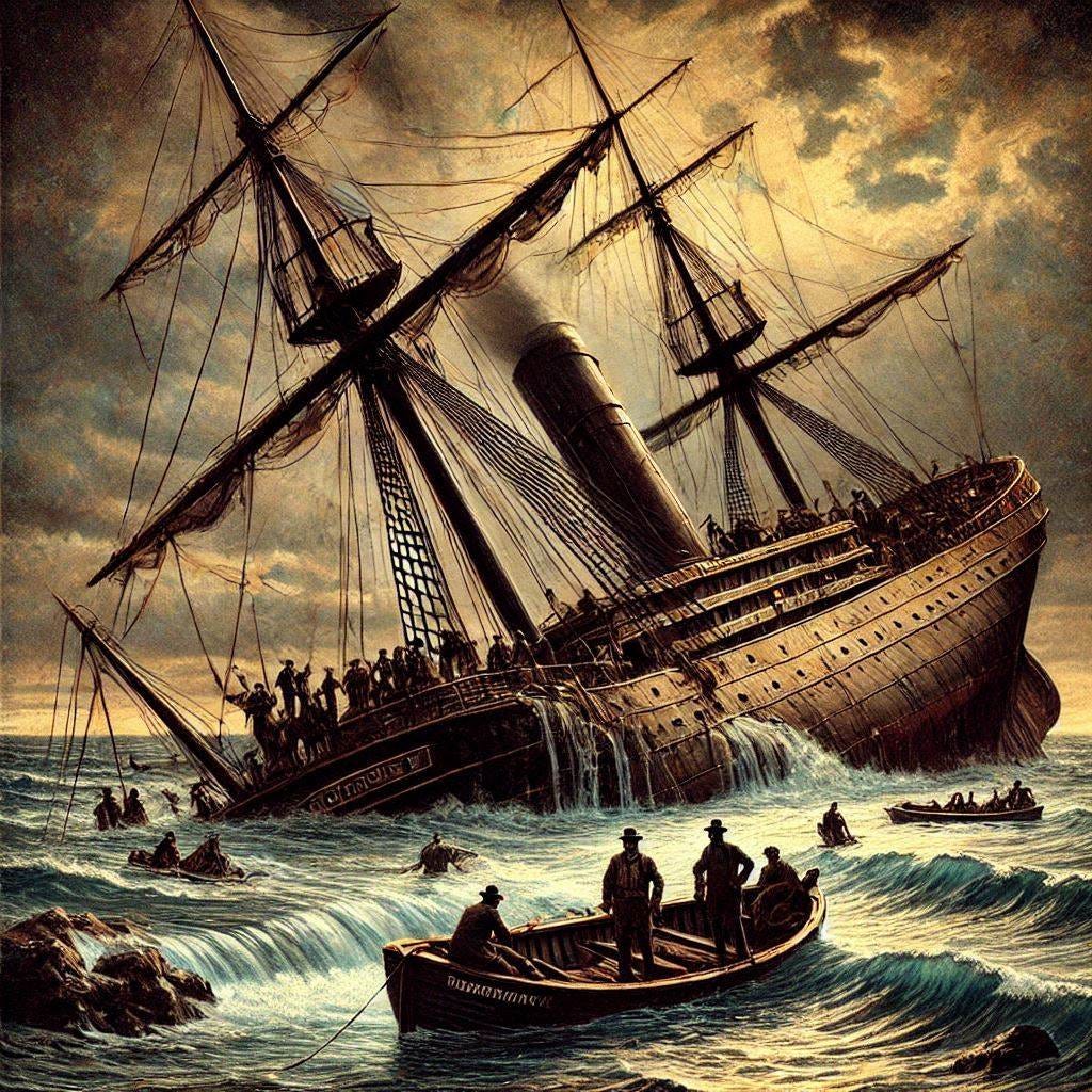 the commodore sinking in 1897, with Stephen Crane aboard