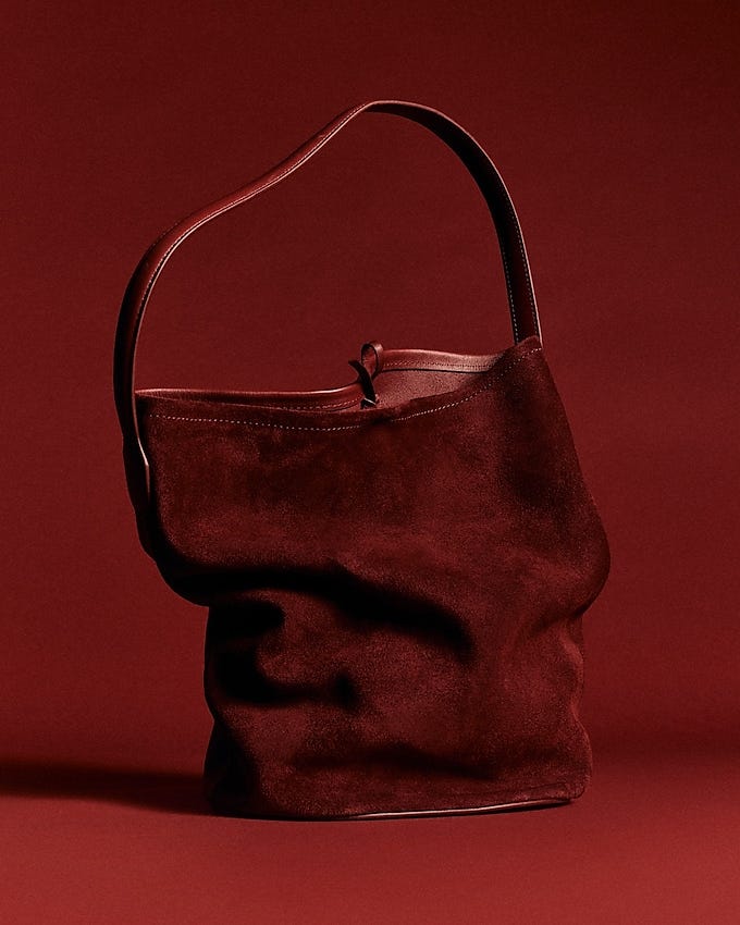 J.Crew: Berkeley Bucket Bag In Leather And Suede For Women J.Crew: Berkeley Bucket Bag In Leather And Suede For Women