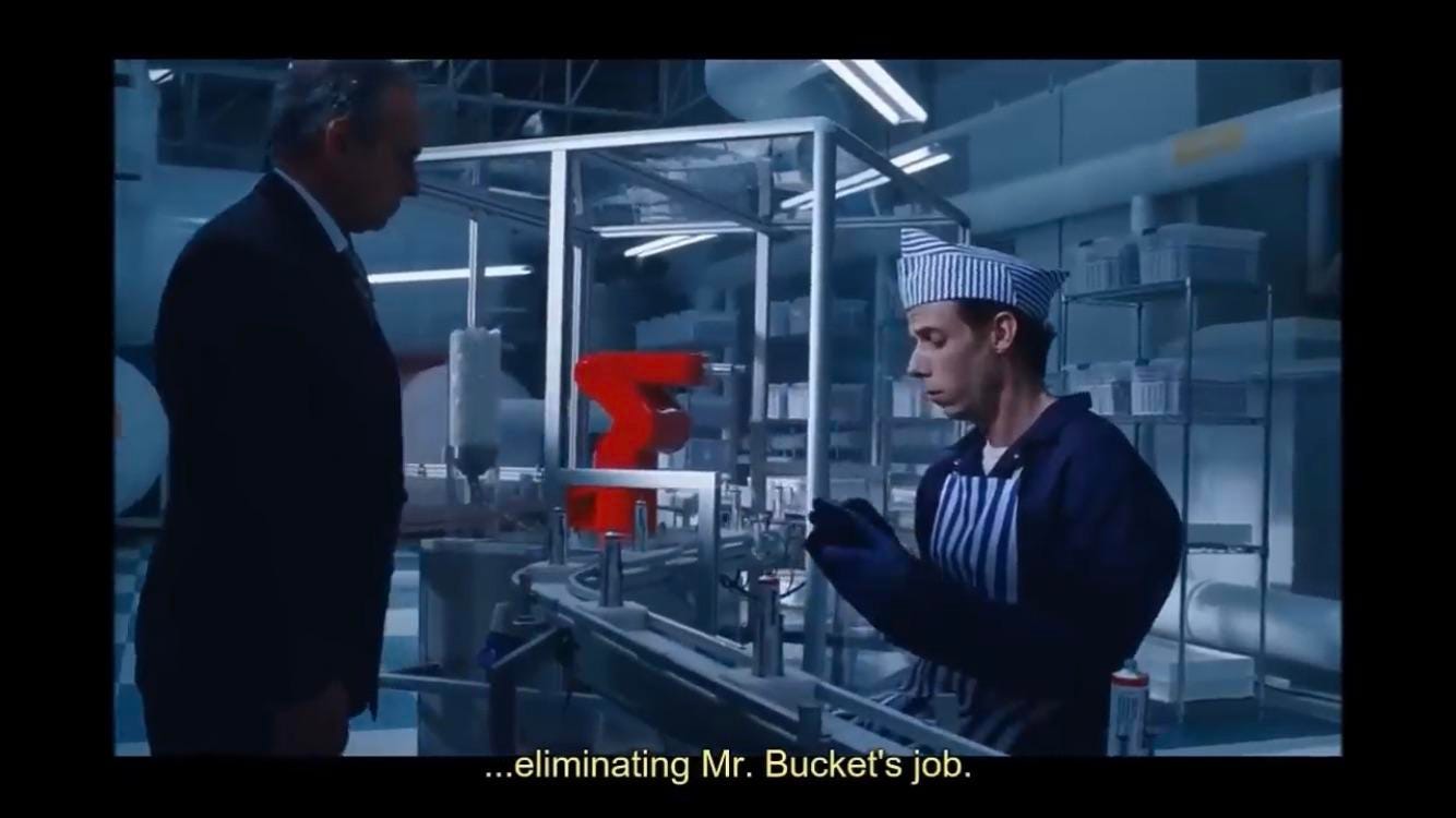 In charlie and the chocolate factory, charlie's dad loses his job and gets replaced by a robot, this is a reference to the fact that AI will take your job. : r/shittymoviedetails In charlie and the chocolate factory, charlie's dad loses his job and gets replaced by a robot, this is a reference to the fact that AI will take your job. : r/shittymoviedetails