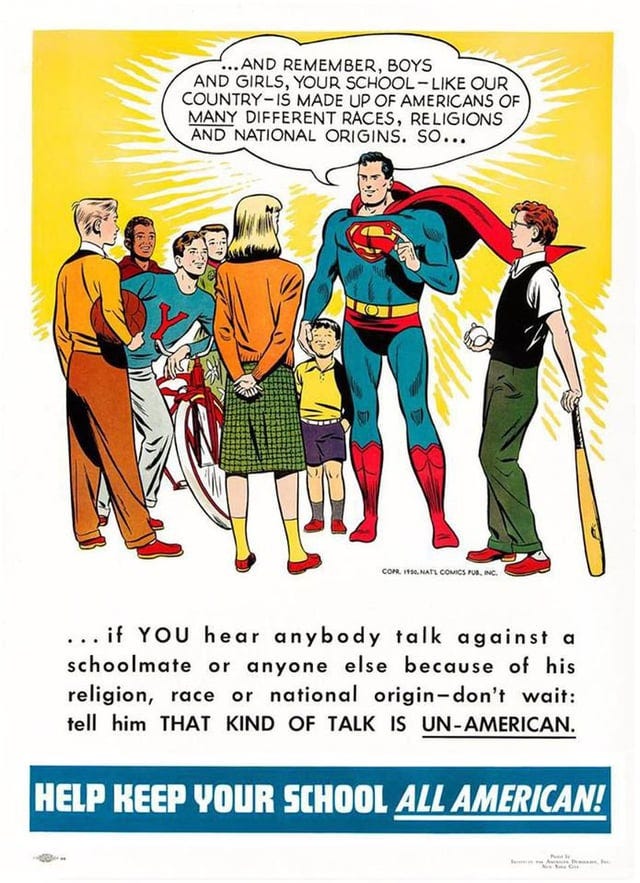 r/superman - TRUTH, JUSTICE, and the AMERICAN WAY! Superman has always stood for tolerance, which he learned as part of his middle American values in Kansas. Whether he was written by Siegel or Byrne, he's always been more American than Kryptonian. His slogan is perfect. I don't think any changes will last long.