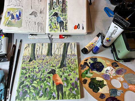 Examples from a Brush & Wander Session with Jo Scott