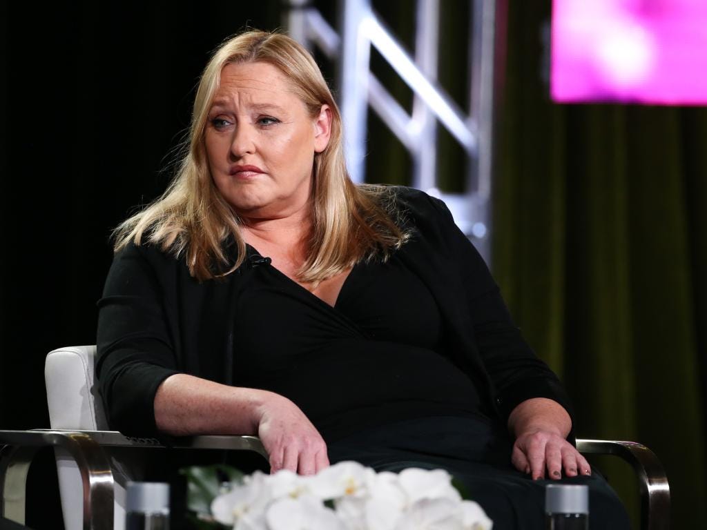 Heidi Beirich attending a TV show panel. Heidi Beirich attending a TV show panel.
