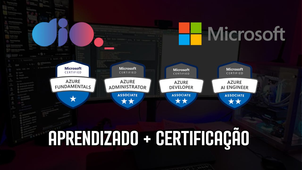 Aprendizado + Certificação = Microsoft & DIO