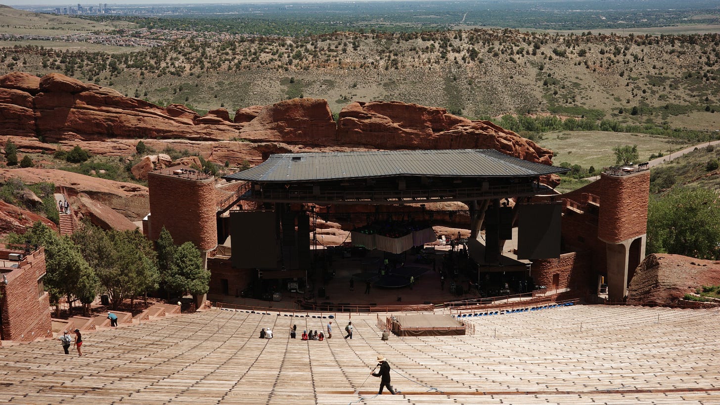 Red Rocks Amphiteathre in the summer