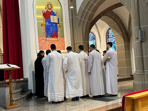 Images of a liturgical church service