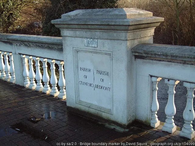 Cranford boundary marker