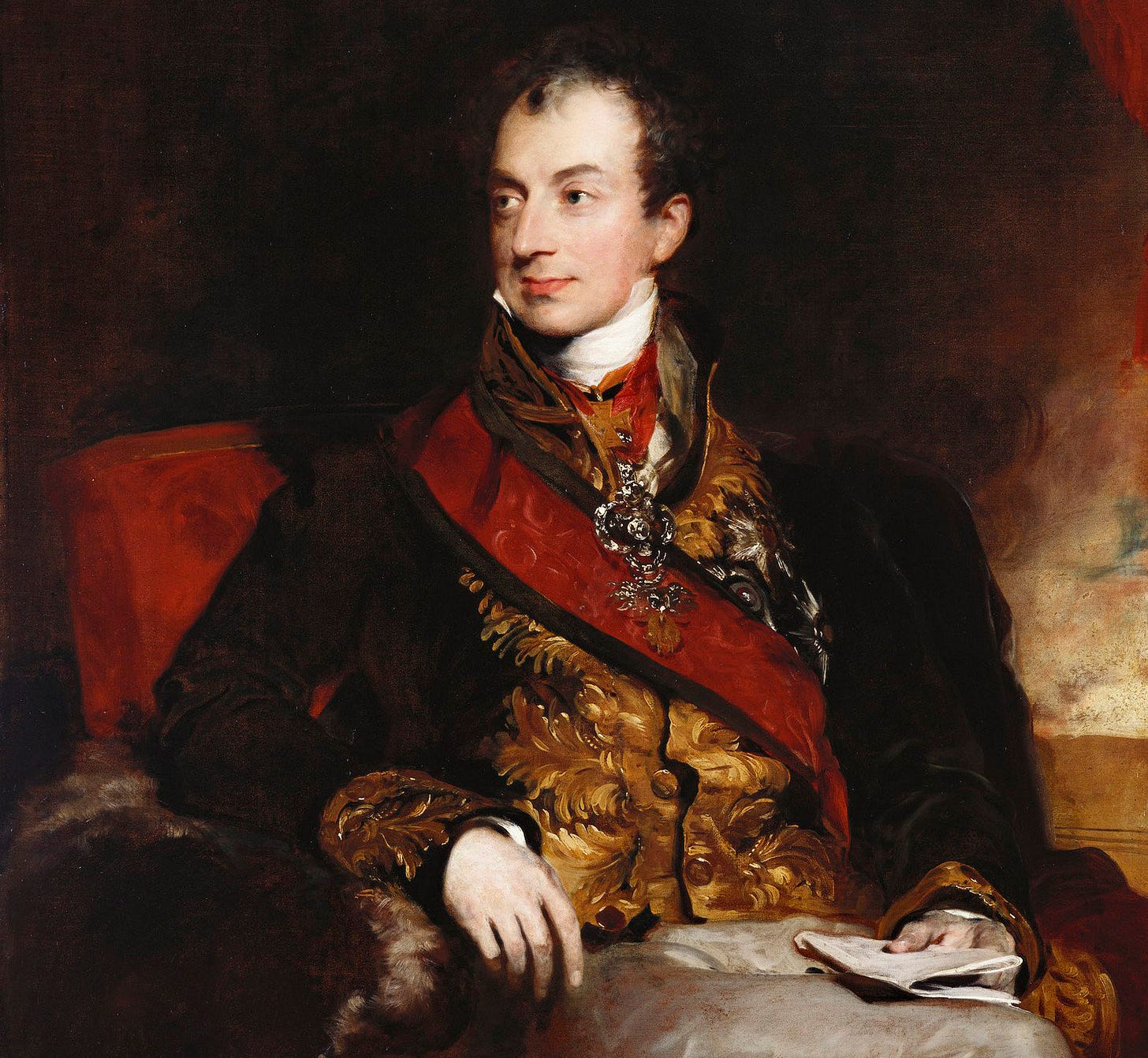 Detail of 'Clemens Lothar Wenzel, Prince Metternich', Thomas Lawrence, c. 1815
