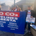 Fossil fuel execs met by protestors at carbon capture conference