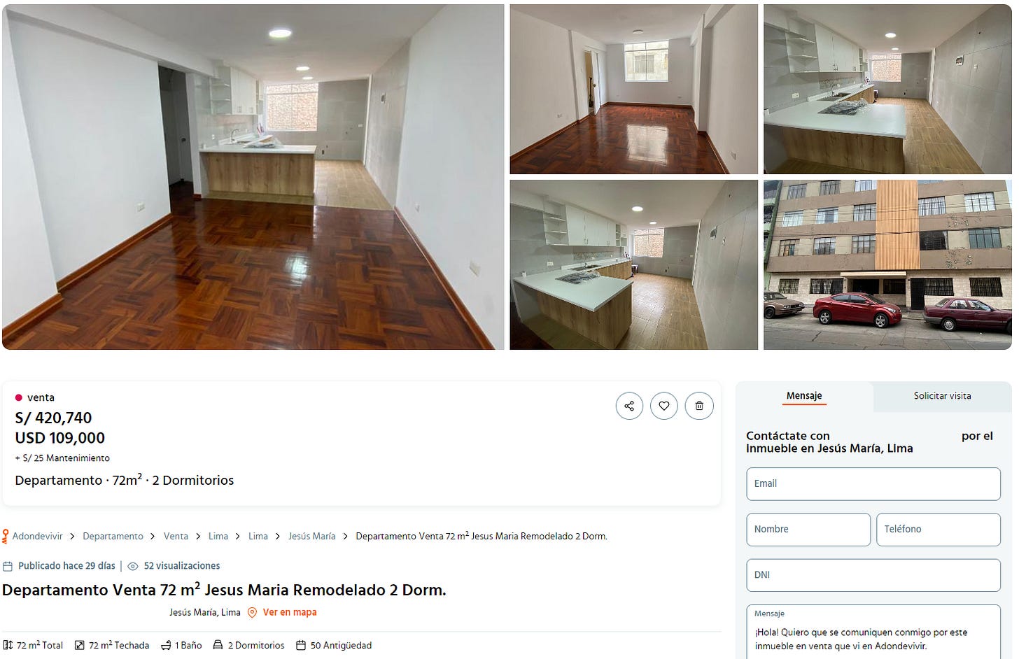 Propiedad Remodelada Jesus Maria
