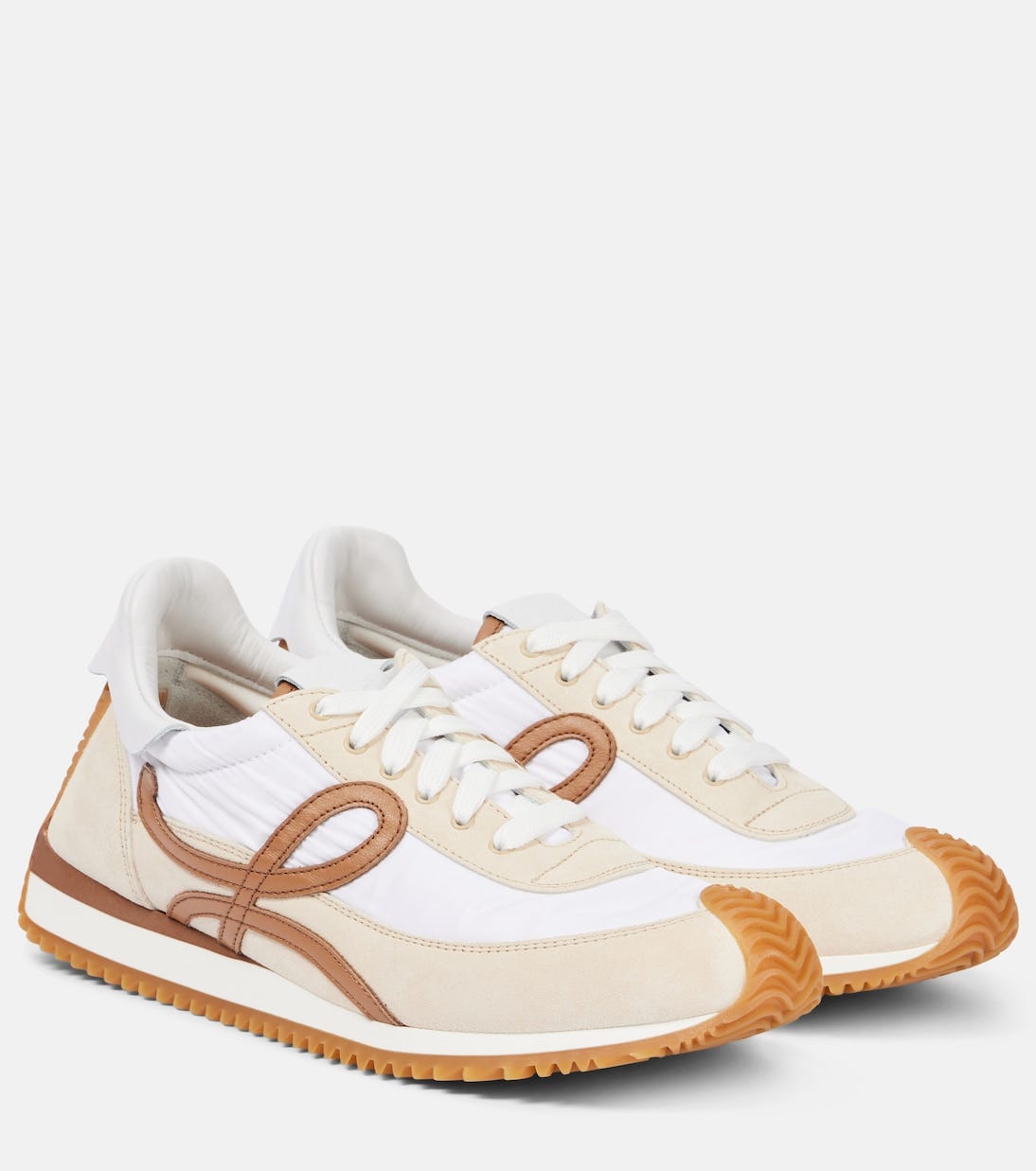 Flow Runner 2.0 suede sneakers in beige - Loewe | Mytheresa