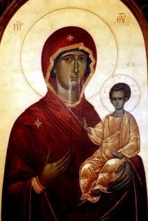 Weeping Icon, Miraculous Lady of Cicero, St. George Church, Cicero, Illinois