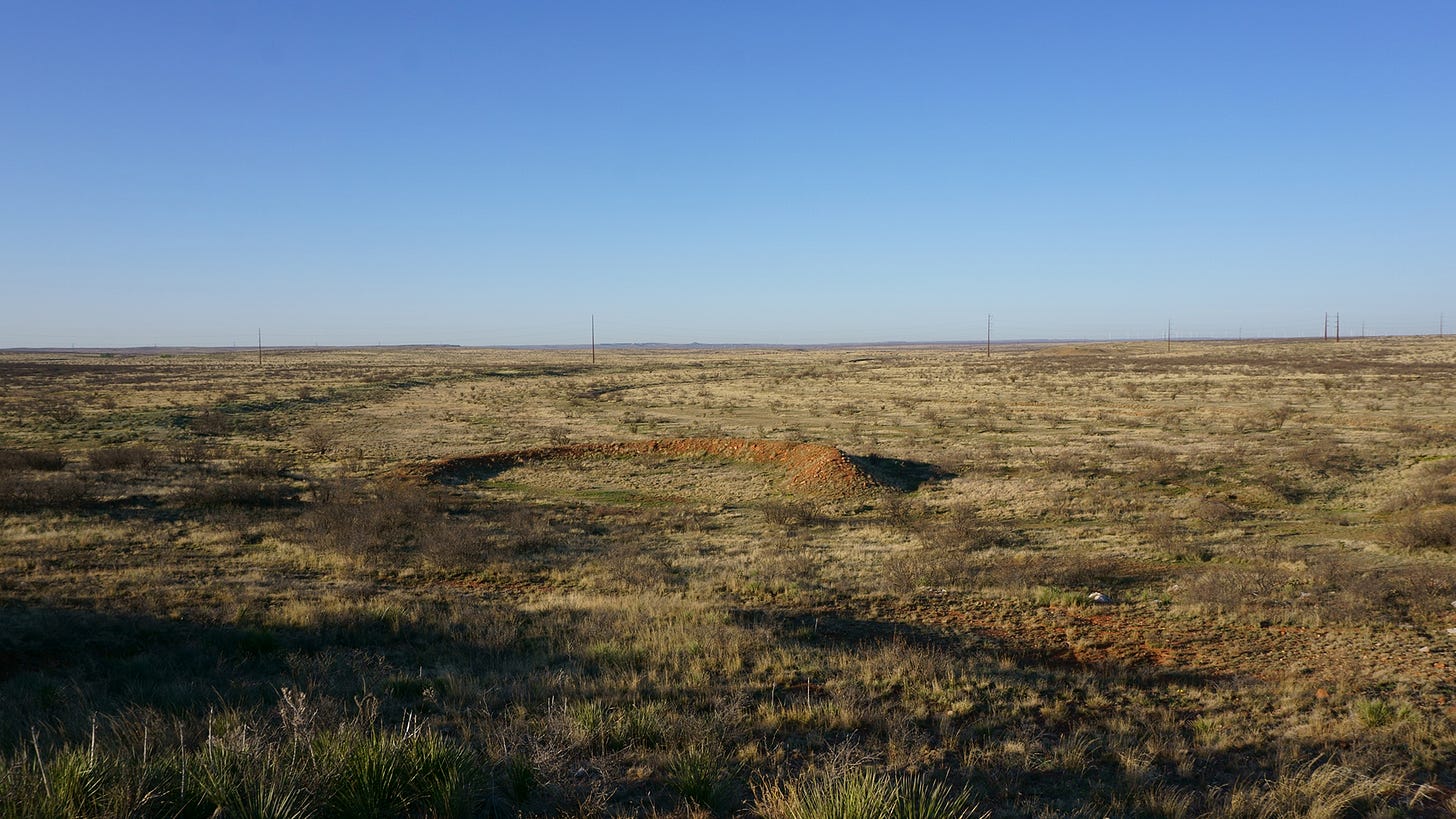 Robert Smithson, Amarillo Ramp (1973). Photo by Ali Ismail Karimi.