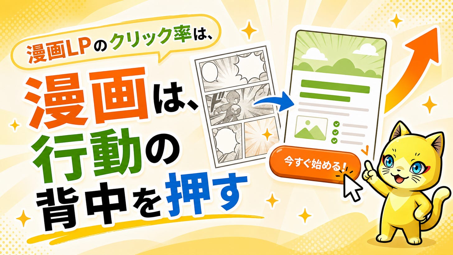 漫画LPのクリック率は、やっぱり強い 漫画LPのクリック率は、やっぱり強い