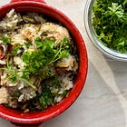One pan herby green rice & turkey meatball bowls 