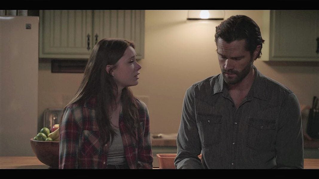 Stella talking to Cordell Walker about kidnapping trauma. Stella talking to Cordell Walker about kidnapping trauma.