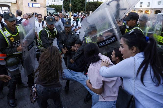 Protesters arrested by security forces in Rabat, September 29, 2025.