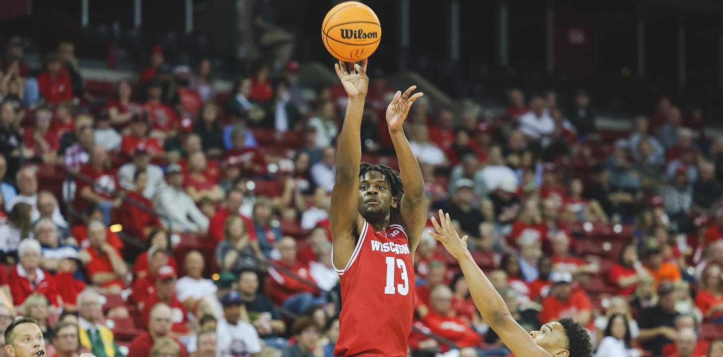 Wisconsin Badgers forward Xavier Amos (13) enters the transfer portal 