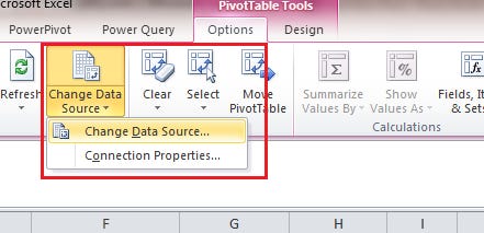 Pivot Table Change Data Source Pivot Table Change Data Source