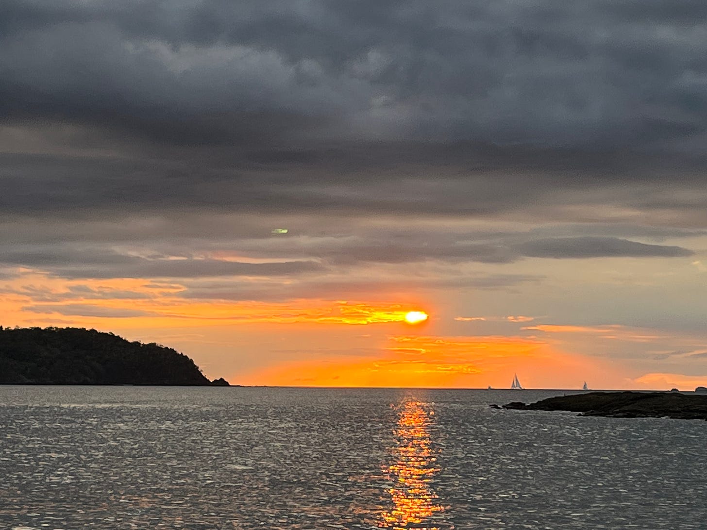 Costa Rica ocean at sunset